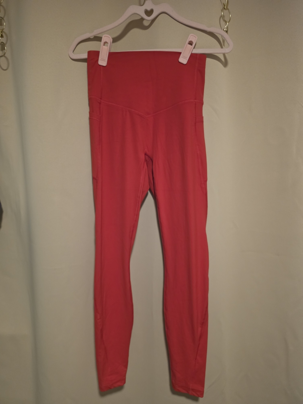 HALARA Girls' High-Rise Leggings in Bright Pink-Red
